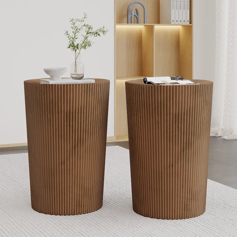 Beistelltische aus Eisen mit Sonnenstrahl-Design (2er-Set)