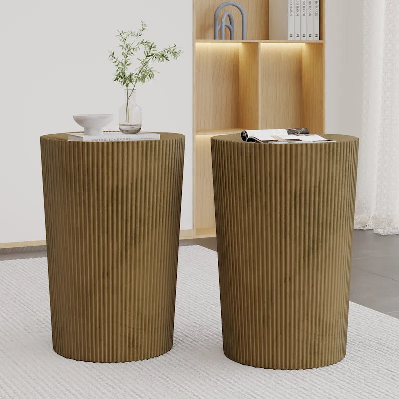 Beistelltische aus Eisen mit Sonnenstrahl-Design (2er-Set)