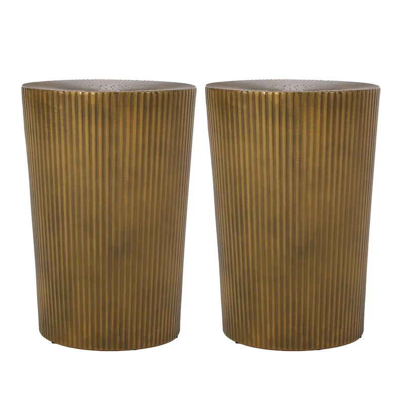 Iron Sunburst Side Tables (Set of 2)
