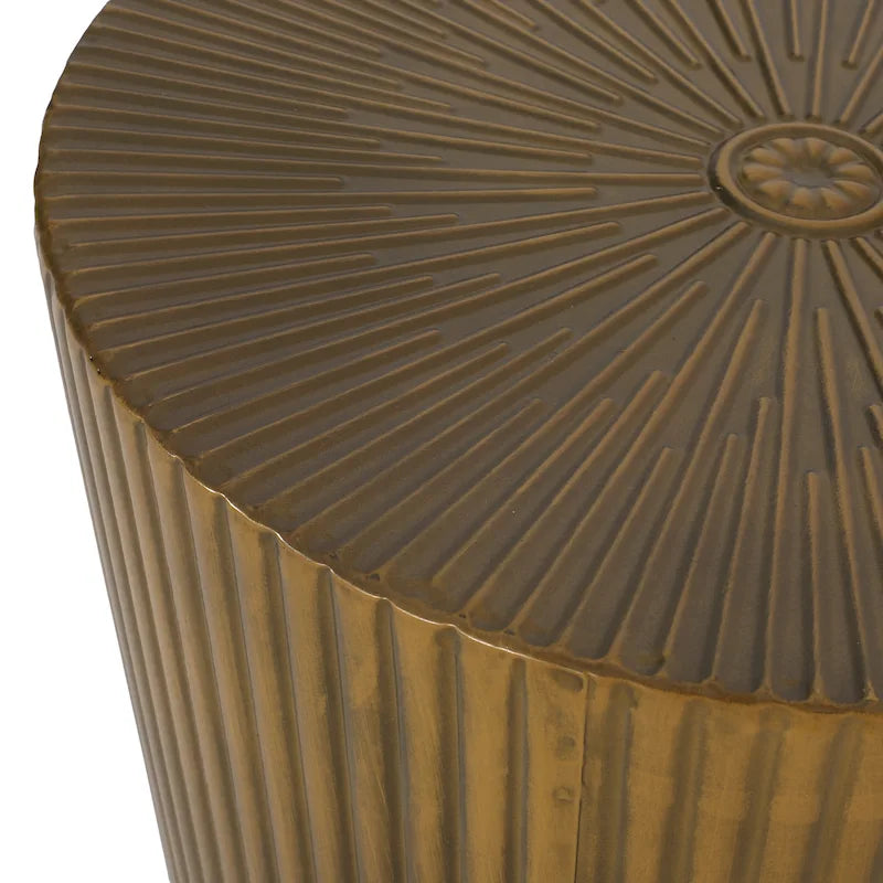 Beistelltische aus Eisen mit Sonnenstrahl-Design (2er-Set)