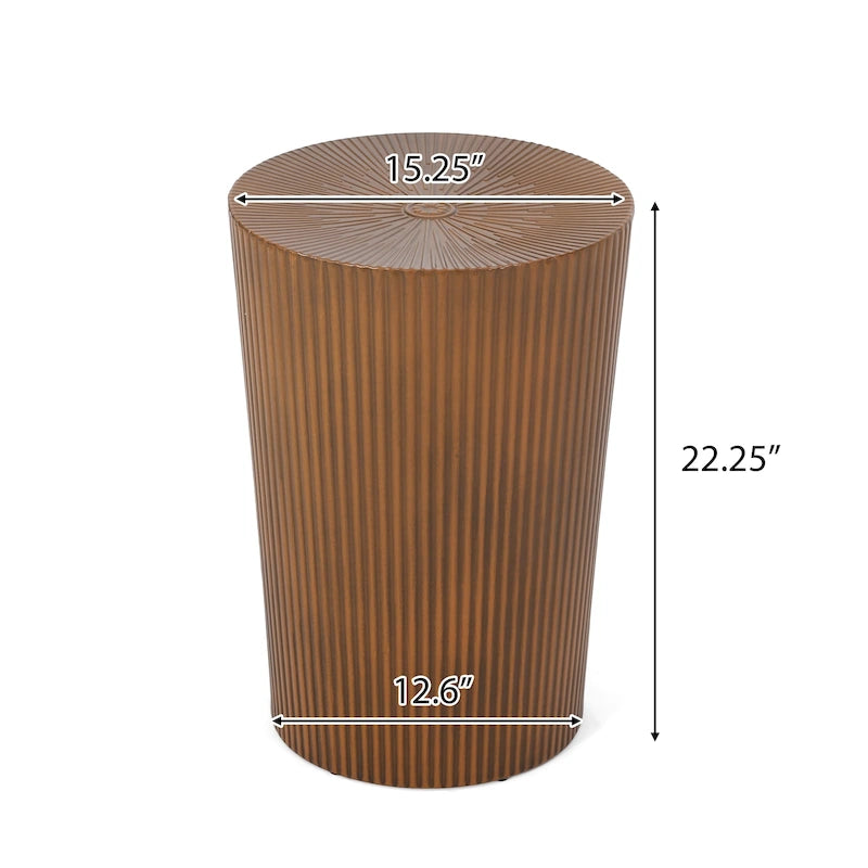 Beistelltische aus Eisen mit Sonnenstrahl-Design (2er-Set)