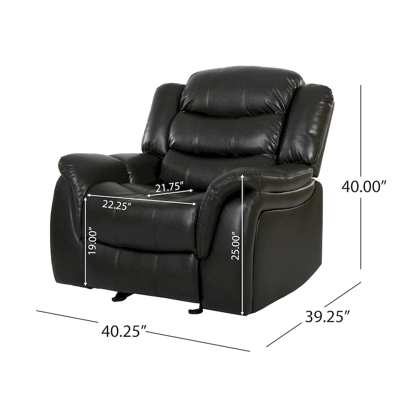 PU Leather Glider Recliner Chair
