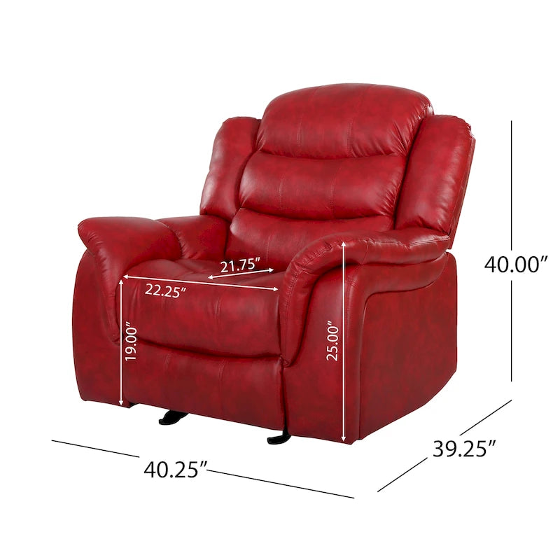PU Leather Glider Recliner Chair