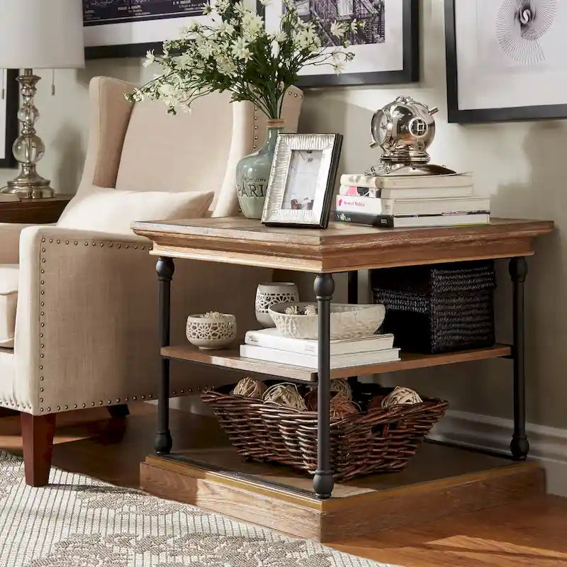 Dubrovnik Cornice Accent Storage Side Table