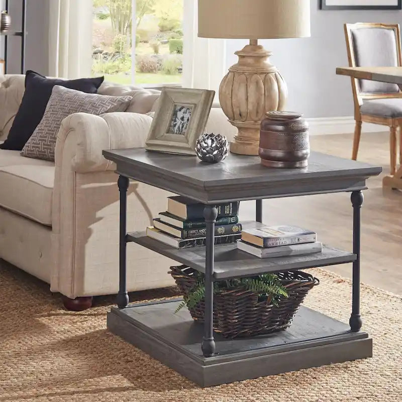 Cornice Accent Storage Side Table