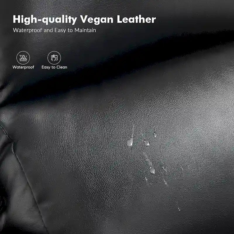 Traditioneller manueller Relaxsessel aus veganem Leder mit Push-Back-Funktion