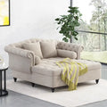 Chaise longue double capitonnée par - 62.50 L x 58.50 W x 34.00 H