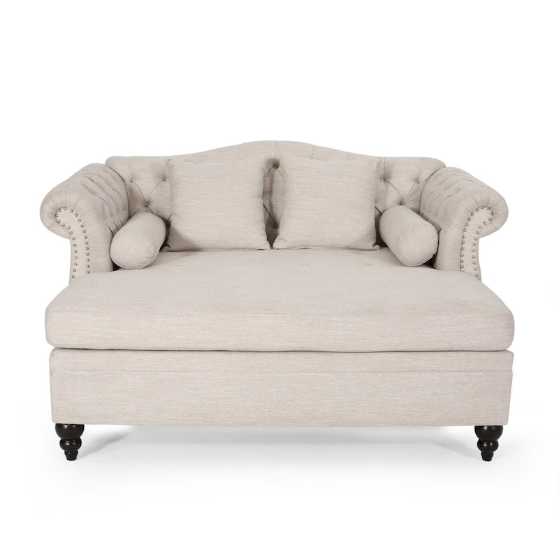 Chaise longue double capitonnée par - 62.50 L x 58.50 W x 34.00 H