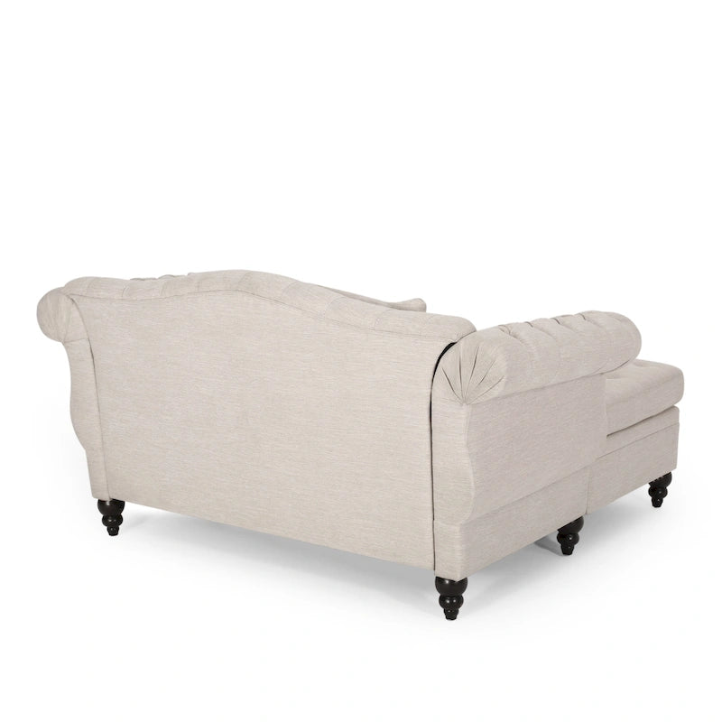 Chaise longue double capitonnée par - 62.50 L x 58.50 W x 34.00 H