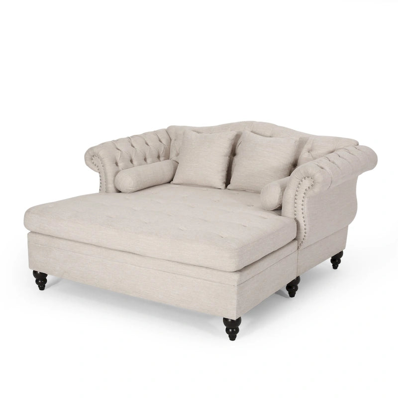 Chaise longue double capitonnée par - 62.50 L x 58.50 W x 34.00 H