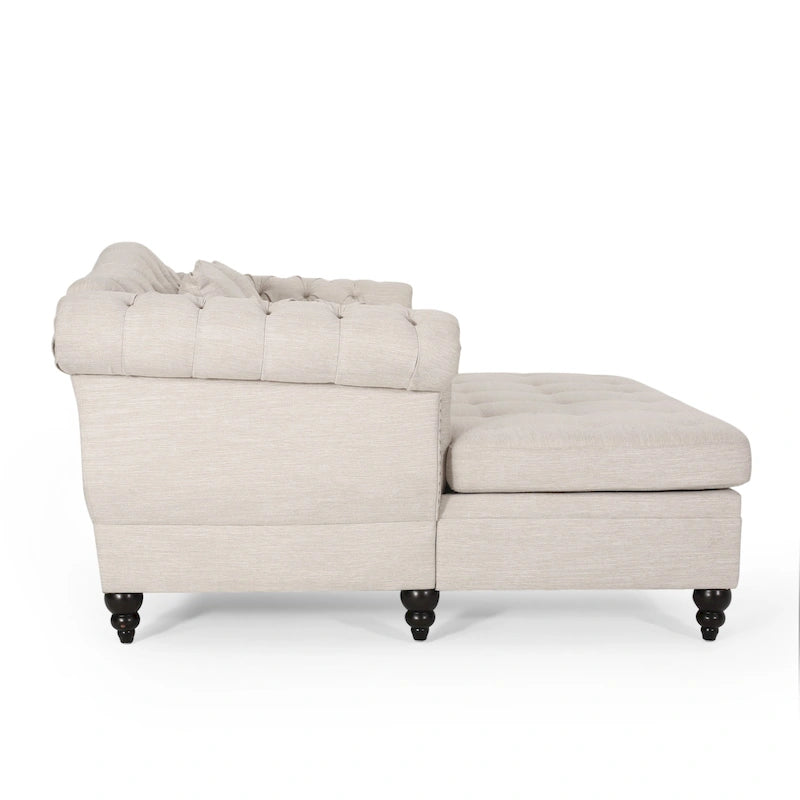 Chaise longue double capitonnée par - 62.50 L x 58.50 W x 34.00 H
