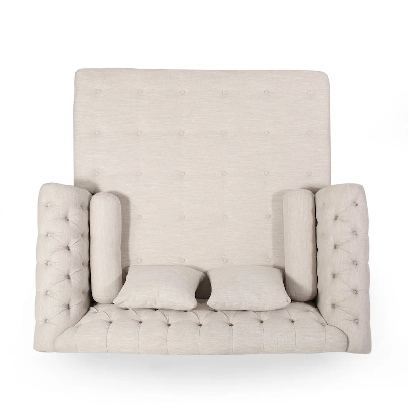 Chaise longue double capitonnée par - 62.50 L x 58.50 W x 34.00 H