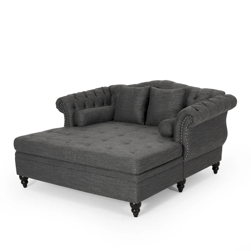 Chaise longue double capitonnée par - 62.50 L x 58.50 W x 34.00 H