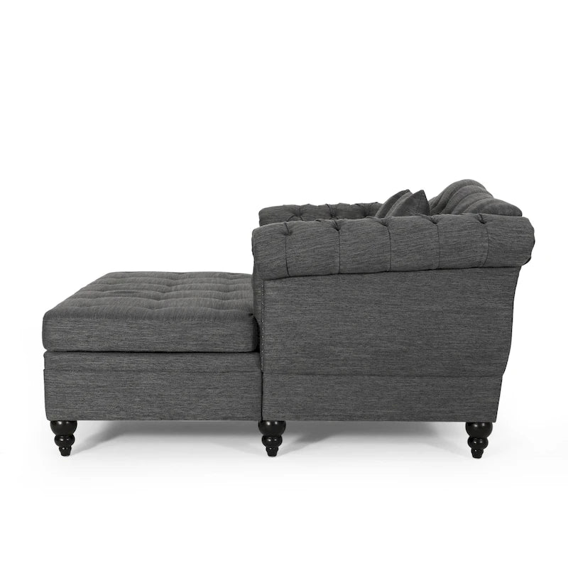 Chaise longue double capitonnée par - 62.50 L x 58.50 W x 34.00 H
