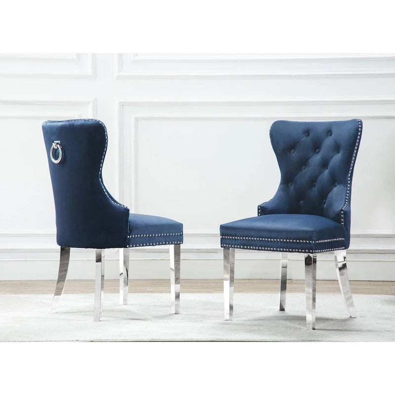 Button-tufted Dining Chairs Set of 2