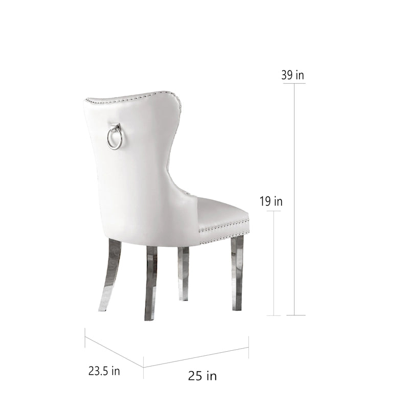 Sada 2 jídelních židlí s knoflíkovým prošíváním