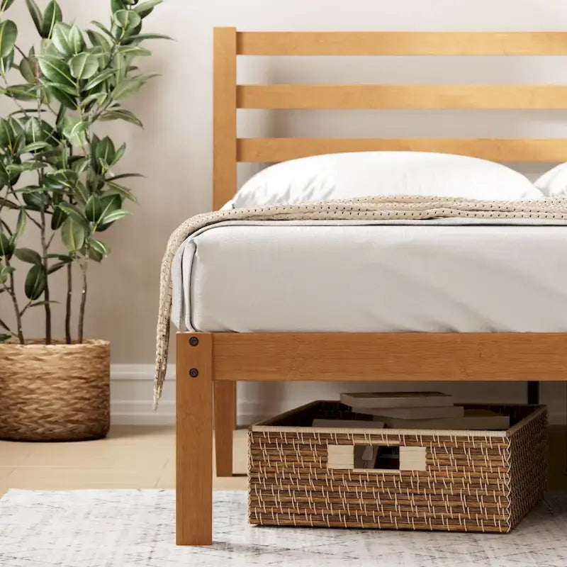 by Bamboo Platform Bed Frame