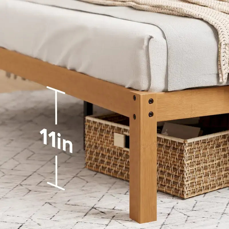 by Bamboo Platform Bed Frame