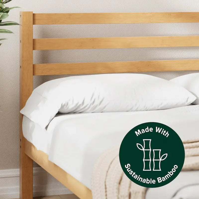 by Bamboo Platform Bed Frame