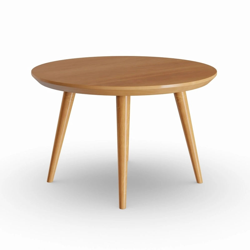 Runder Couchtisch aus Kirschholz im Mid-Century-Stil