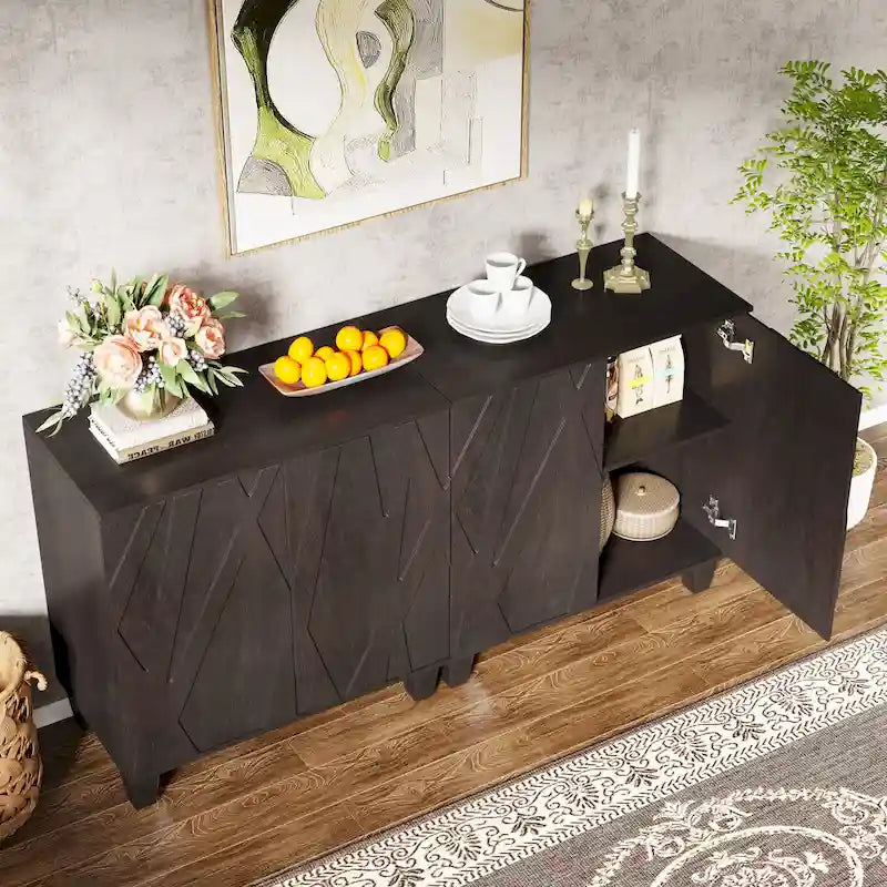 Großes Vintage-Sideboard, Buffetschrank für Küche und Esszimmer