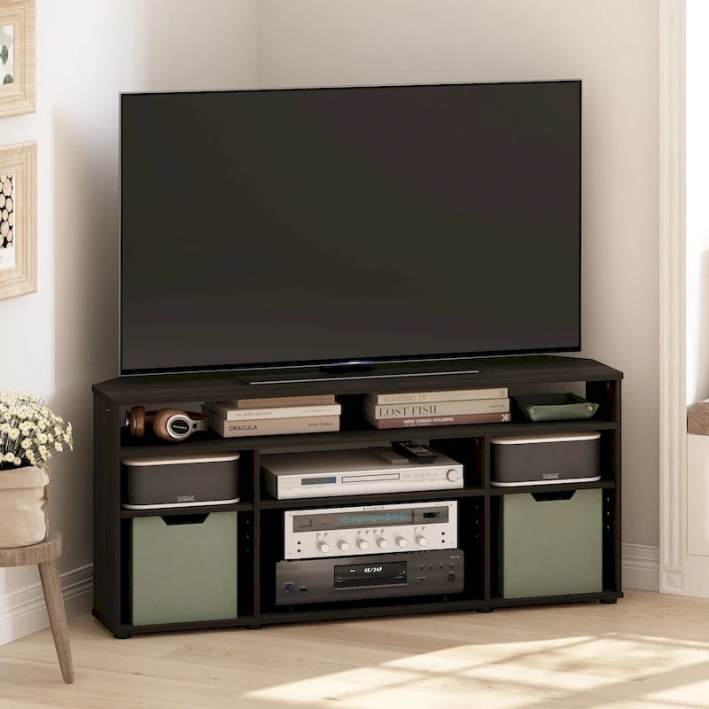 Corner TV Stand TV up to 55 Inches, Espresso