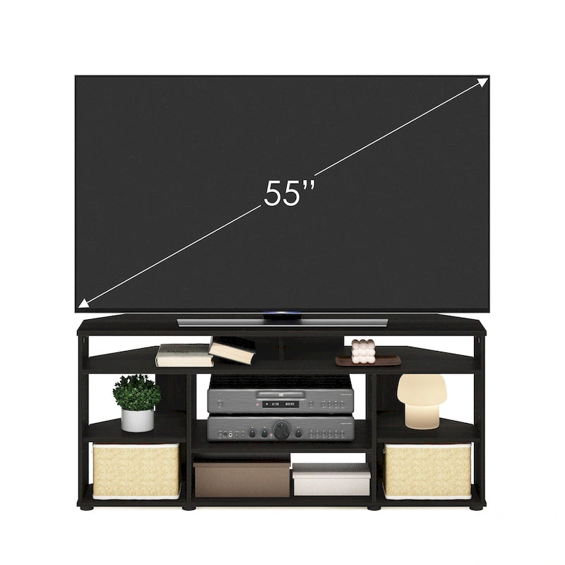 Corner TV Stand TV up to 55 Inches, Espresso