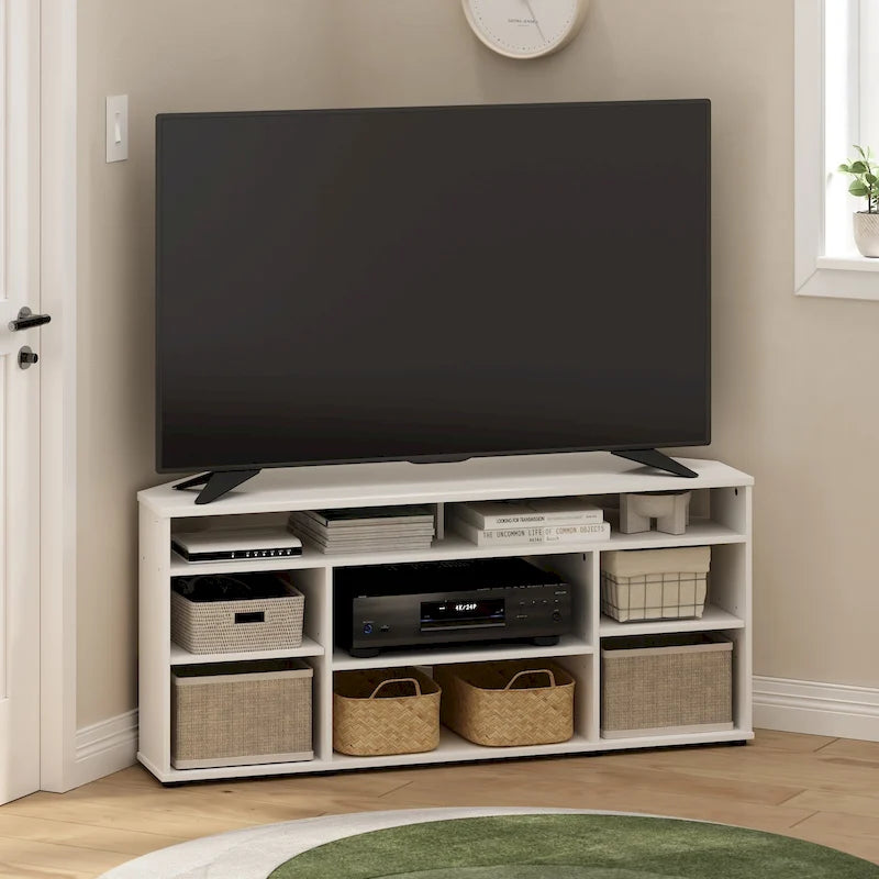 Corner TV Stand TV up to 55 Inches, Espresso