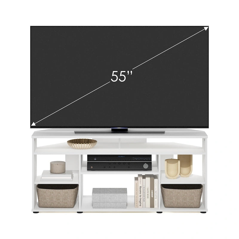 Corner TV Stand TV up to 55 Inches, Espresso