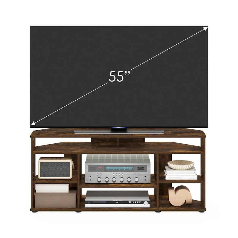 Corner TV Stand TV up to 55 Inches, Espresso