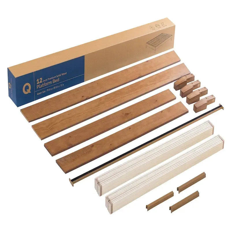 Grand Solid Wood 12-inch Platform Bed Frame