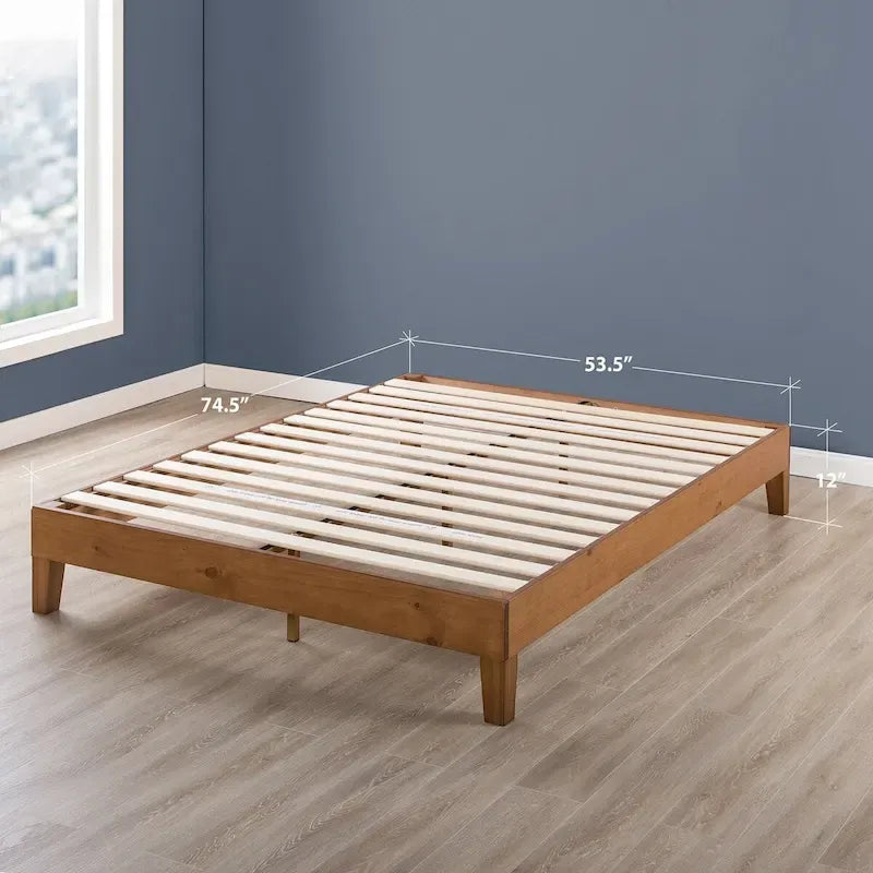 Grand Solid Wood 12-inch Platform Bed Frame