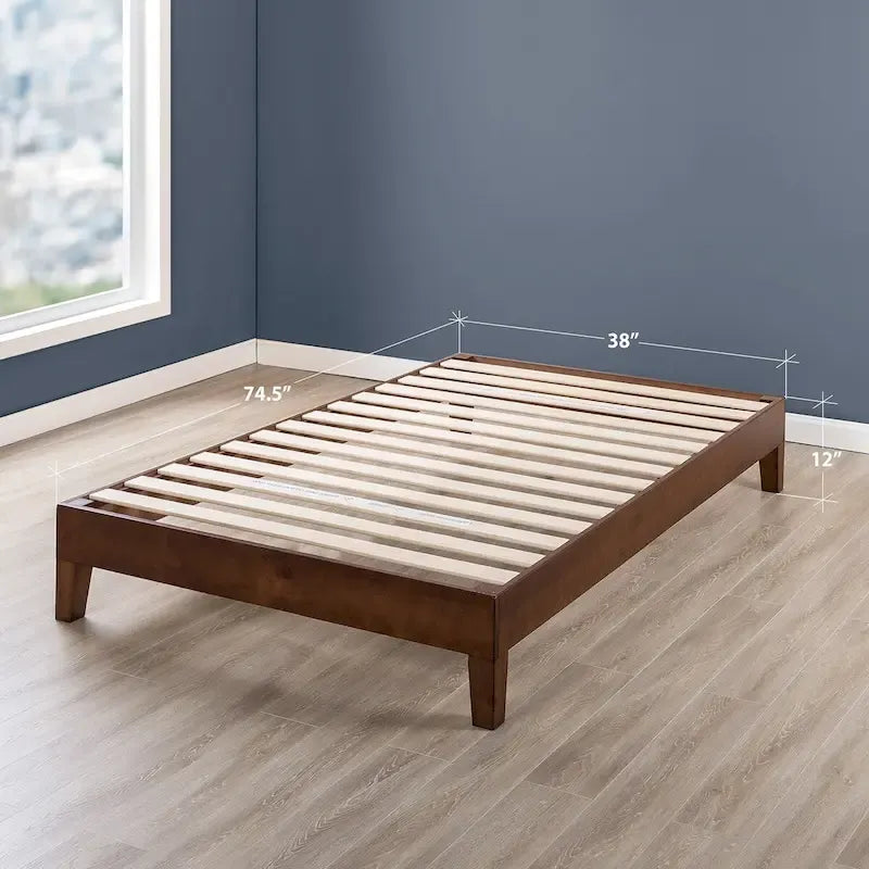 Grand Solid Wood 12-inch Platform Bed Frame