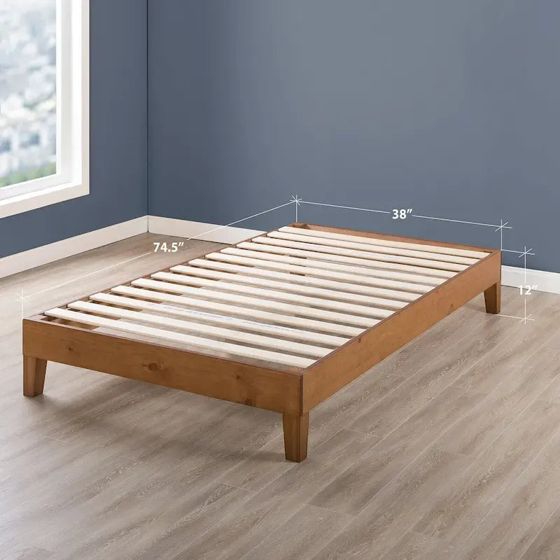 Grand Solid Wood 12-inch Platform Bed Frame