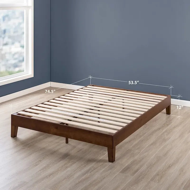 Grand Solid Wood 12-inch Platform Bed Frame