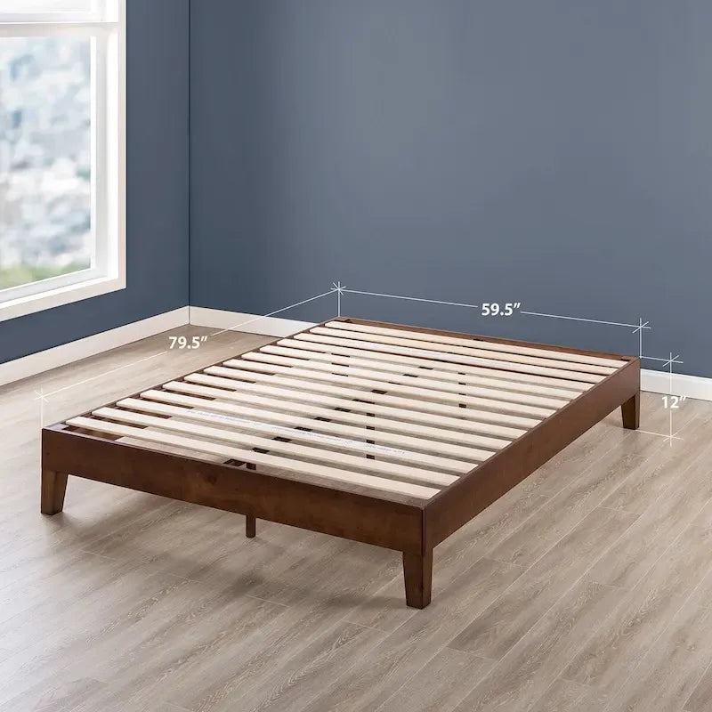 Grand Solid Wood 12-inch Platform Bed Frame