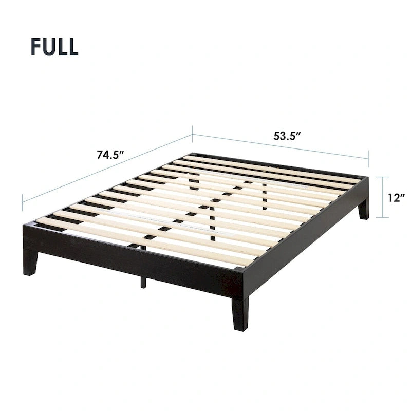 Grand Solid Wood 12-inch Platform Bed Frame