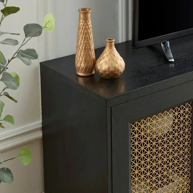 69,5-Zoll-TV-Ständer aus Holz, Medienkonsole, Entertainment-Center