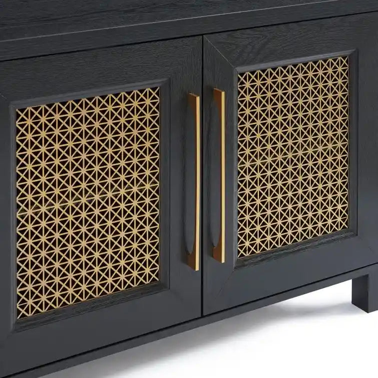 69,5-Zoll-TV-Ständer aus Holz, Medienkonsole, Entertainment-Center