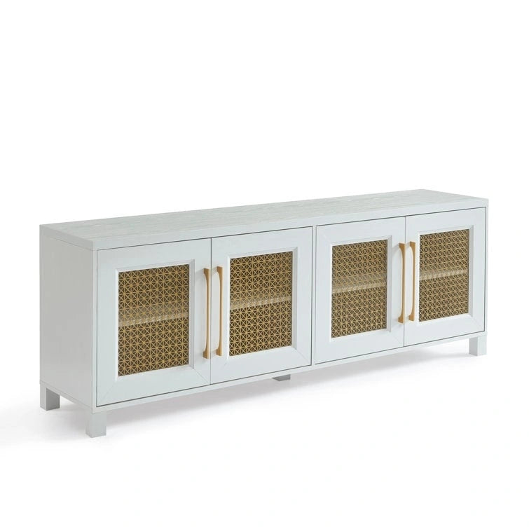 69,5-Zoll-TV-Ständer aus Holz, Medienkonsole, Entertainment-Center