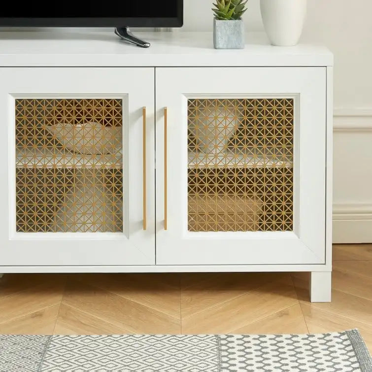 69,5-Zoll-TV-Ständer aus Holz, Medienkonsole, Entertainment-Center