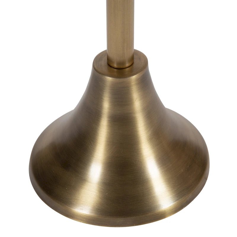 Beistelltisch aus Marmor und Metall mit Muschelkanten