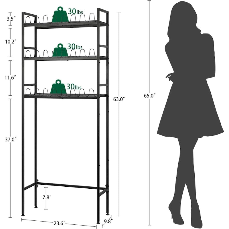 3-Tier Over The Toilet Storage